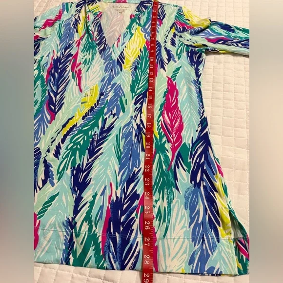 Lilly Pulitzer Multicolor Feather Print Top - Picture 7 of 9
